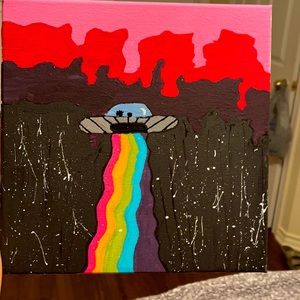 my rick and morty space painting